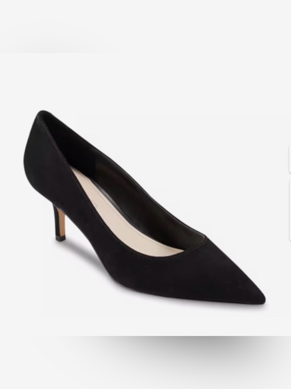 Marc Fisher Alola Pump Black Suede Size 7.5M